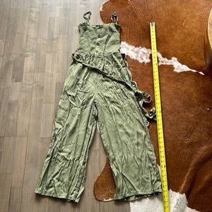 Never worn Sage Green Small Love Tree jumpsuit